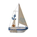 Nautical Art Craft Wood Sailing Boat Ship Wood Anchor Sailboat Collectibles Model Gift