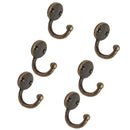 6Pcs Cloth Coat Towel Hangers Door Wall Kitchen Bedroom Bathroom Hooks