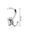 Silver Metal Hook Coat Hat Clothes Wall Hanging Hook Bathroom Hanger