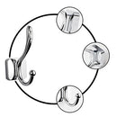 Silver Metal Hook Coat Hat Clothes Wall Hanging Hook Bathroom Hanger