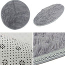 100cm Fluffy Rug Anti-Skid Shaggy Area Rug Bedroom Carpet Floor Mat Gray