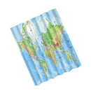 Waterproof Polyester Bathroom Shower Curtain Panel Decor W/Hook World Map