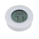 White Round Digital Humidity Test Meter Thermometer Hygrometer LCD Display