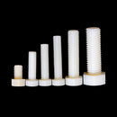 Pack of 50pcs M10*15 Plastic Screws Head Cap Hex Bolts Hexagonal Screws White
