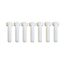Pack of 50pcs M10*15 Plastic Screws Head Cap Hex Bolts Hexagonal Screws White