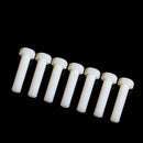 Pack of 50pcs M10*20 Plastic Screws Head Cap Hex Bolts Hexagonal Screws White