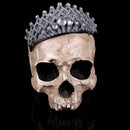 Resin Skull Figurine Human Head Headband Skeleton Replica Model 16*15*12.5cm