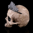 Resin Skull Figurine Human Head Headband Skeleton Replica Model 16*15*12.5cm