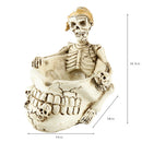Human Skull Head Ashtray Holder Skull Skeleton Head Resin Statue Art 15cm