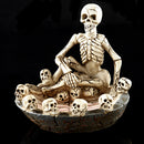 Skeleton Ashtray Statue Art Ornament Ash Holder Collectables Table Decor