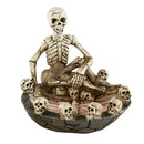 Skeleton Ashtray Statue Art Ornament Ash Holder Collectables Table Decor