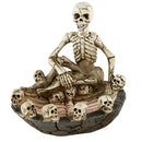 Skeleton Ashtray Statue Art Ornament Ash Holder Collectables Table Decor