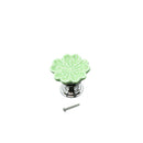 Set Of Vintage Style Ceramic Orchid Cabinet Door Pull Knob Cupboard Closet Drawer Pull Handle With Screw Blue