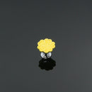 Set Of Vintage Style Ceramic Orchid Cabinet Door Pull Knob Cupboard Closet Drawer Pull Handle With Screw Yellow