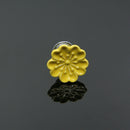 Set Of Vintage Style Ceramic Orchid Cabinet Door Pull Knob Cupboard Closet Drawer Pull Handle With Screw Yellow