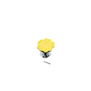 Set Of Vintage Style Ceramic Orchid Cabinet Door Pull Knob Cupboard Closet Drawer Pull Handle With Screw Yellow
