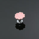 Set Of Vintage Style Ceramic Orchid Cabinet Door Pull Knob Cupboard Closet Drawer Pull Handle With Screw Pink