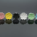 Set Of Vintage Style Ceramic Orchid Cabinet Door Pull Knob Cupboard Closet Drawer Pull Handle With Screw Black
