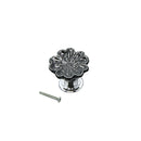 Set Of Vintage Style Ceramic Orchid Cabinet Door Pull Knob Cupboard Closet Drawer Pull Handle With Screw Black