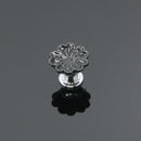 Set Of Vintage Style Ceramic Orchid Cabinet Door Pull Knob Cupboard Closet Drawer Pull Handle With Screw Black