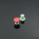 Set Of Vintage Style Ceramic Orchid Cabinet Door Pull Knob Cupboard Closet Drawer Pull Handle With Screw Green