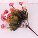 14 Heads Artificial Flower Bunch Carnation Plant Wedding Floral Decor Scrapbooking DIY Bouquet Charms Ornaments Orange
