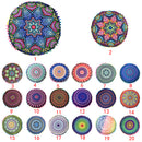 Durable Washable Round Throw Pillow Case Home Bedroom Sofa Car Bed Cushion Decor Cover Mandala Printed Charms Sky Blue
