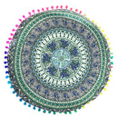 Durable Washable Round Throw Pillow Case Home Bedroom Sofa Car Bed Cushion Decor Cover Mandala Printed Charms
