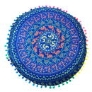 Durable Washable Round Throw Pillow Case Home Bedroom Sofa Car Bed Cushion Decor Cover Mandala Printed Charms