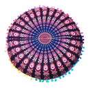 Durable Washable Round Throw Pillow Case Home Bedroom Sofa Car Bed Cushion Decor Cover Print Charms
