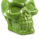 Gothic Ceramic Skull Money Saving Box Money Collectable Piggy Bank -Green