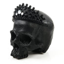 Black Replica Carving Model Skull Crown Human Head Medical Model Pub Decor