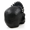 Black Replica Carving Model Skull Crown Human Head Medical Model Pub Decor