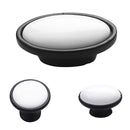 Home Bedroom Decor Single Hole Ceramic Knob for Door Cabinet Cupboard Drawer Pull Handle with Mounting Screw