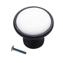 Home Bedroom Decor Single Hole Ceramic Knob for Door Cabinet Cupboard Drawer Pull Handle with Mounting Screw
