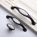 Vintage Fashionable Single Hole Crackle Design Door Knob Cabinet Cupboard Closet Drawer Closet Pull Handle with Mounting Screw