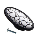 Vintage Fashionable Single Hole Crackle Design Door Knob Cabinet Cupboard Closet Drawer Closet Pull Handle with Mounting Screw
