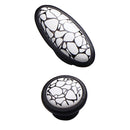 Vintage Fashionable Single Hole Crackle Design Door Knob Cabinet Cupboard Closet Drawer Closet Pull Handle with Mounting Screw