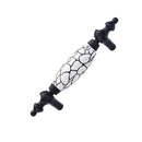 American style Black White Crack Ceramic Door Handle Drawer Cabinet Wardrobe Pull Knob