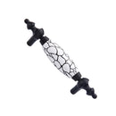 American style Black White Crack Ceramic Door Handle Drawer Cabinet Wardrobe Pull Knob