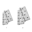 1Pair Stainless Steel Fire Door Butt Hinge Home Furniture Cabinet Door Hardware Hinge 2.5MM with Pack of 16PCS Screws