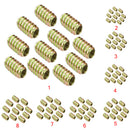 Pack of 10PCS Wood Insert Interface Screws Threads Bolts Nuts Fixing Furniture Mounting Fasteners M8*18