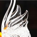 Decorative Glass Loving Swan Couple Figurine Collection Unique Wedding Gifts