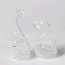 Decorative Glass Loving Swan Couple Figurine Collection Unique Wedding Gifts