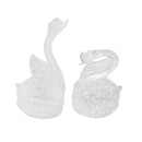 Decorative Glass Loving Swan Couple Figurine Collection Unique Wedding Gifts