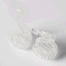 Decorative Glass Loving Swan Couple Figurine Collection Unique Wedding Gifts