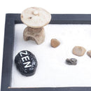 Table Desk Zen Garden Sand Tray, Sand, Pebbles, Rake Set Meditation Craft