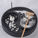 Zen Garden Sand Tray Mini Tower Stone Pebbles Rake Set Home Bedroom Office Decor Ornament Feng Shui Wedding Gift