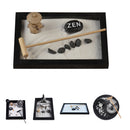 Zen Garden Sand Tray Mini Tower Stone Pebbles Rake Set Home Bedroom Office Decor Ornament Feng Shui Wedding Gift