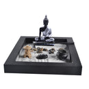 Zen Garden Sand Tray Mini Incense Burner Stone Pebbles Rake Set Home Bedroom Party Decor Ornament Supplies